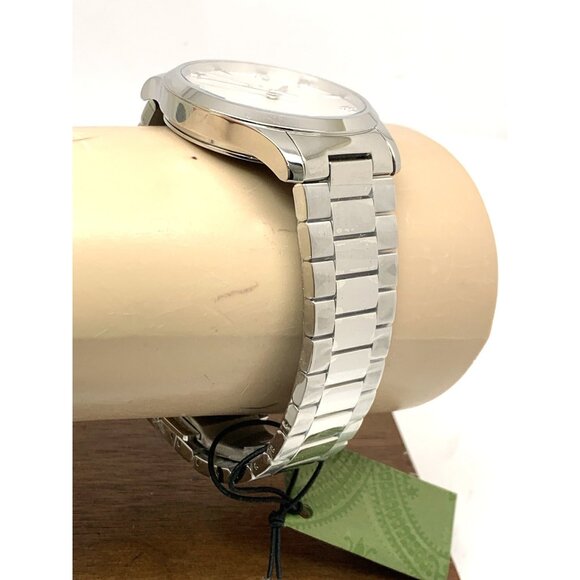 Gucci Women's Watch YA1264028 G-Timeless Swiss Quartz Silver Dial Steel 38mm - Picture 12 of 14